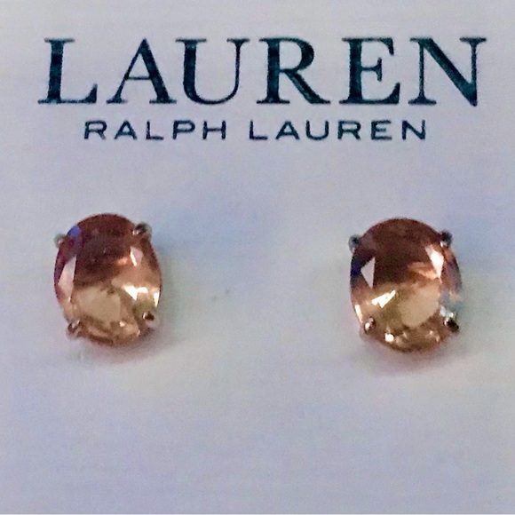 Lauren Ralph Lauren Jewelry - Lauren Ralph Lauren Gold Stud Earrings brown rose stone